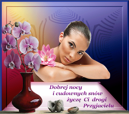 Kobieta życzy przyjacielowi dobrej nocy i cudownych snów